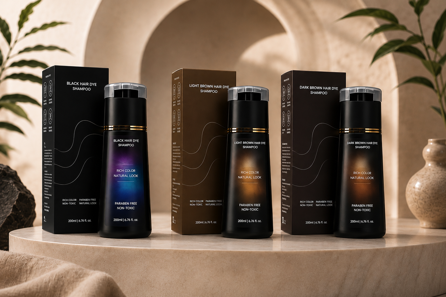 Gamme Revya - Noir naturel, Brun clair et Brun foncé
